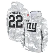 Youth Dru Phillips New York Giants Camo Arctic 2024 Salute to Service Club Fleece Pullover Hoodie