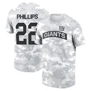 Youth Dru Phillips New York Giants Camo Arctic 2024 Salute to Service Performance T-Shirt