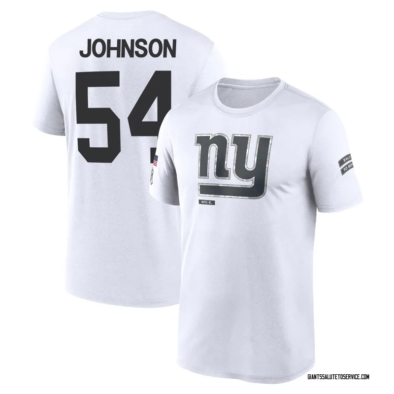 Youth Dyontae Johnson New York Giants Legend White 2024 Salute to Service Performance T-Shirt