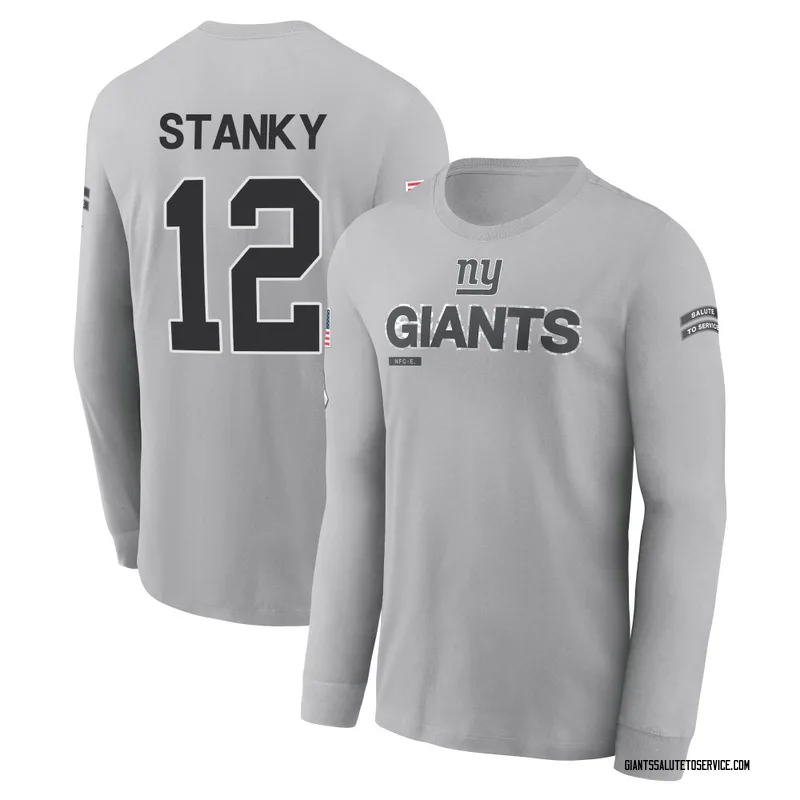 Youth Eddie Stanky New York Giants Gray 2024 Salute to Service Long Sleeve T-Shirt