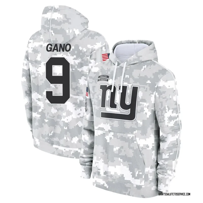 Youth Graham Gano New York Giants Camo Arctic 2024 Salute to Service Club Fleece Pullover Hoodie