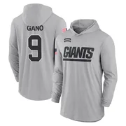 Youth Graham Gano New York Giants Gray 2024 Salute to Service Lightweight Performance Long Sleeve Hooded T-Shirt