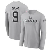 Youth Graham Gano New York Giants Gray 2024 Salute to Service Long Sleeve T-Shirt