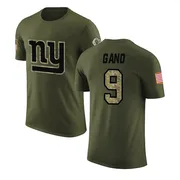 Youth Graham Gano New York Giants Legend Olive Salute to Service T-Shirt