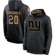 Youth Greg Newsome II New York Giants Black 2020 Salute to Service Sideline Performance Pullover Hoodie