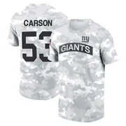 Youth Harry Carson New York Giants Camo Arctic 2024 Salute to Service Performance T-Shirt