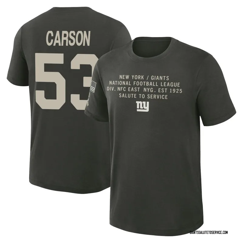 Youth Harry Carson New York Giants Green Dark/ 2025 Salute to Service Sideline Slub T-Shirt