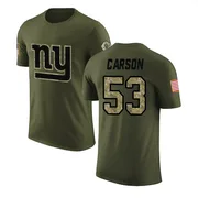 Youth Harry Carson New York Giants Legend Olive Salute to Service T-Shirt