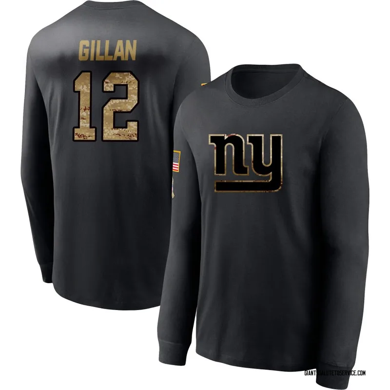Youth Jamie Gillan New York Giants Black 2020 Salute To Service Sideline Performance Long Sleeve T-Shirt