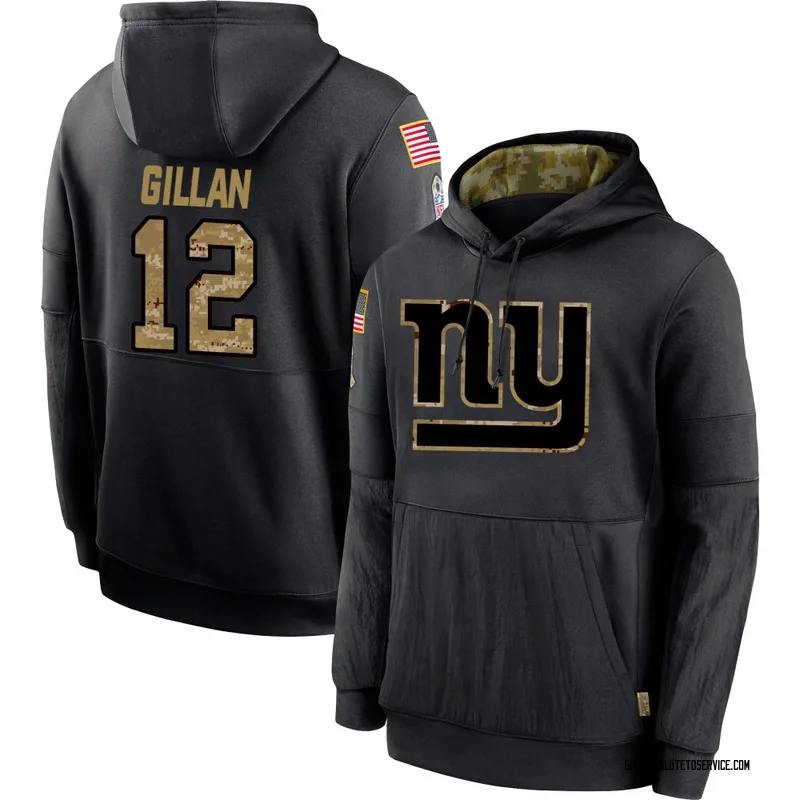 Youth Jamie Gillan New York Giants Black 2020 Salute to Service Sideline Performance Pullover Hoodie