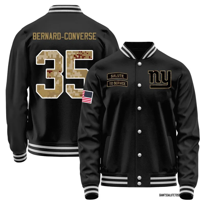 Youth Jarrick Bernard-Converse New York Giants Black Salute to Service Sideline Performance Jacket