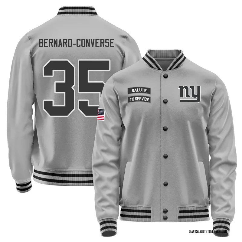 Youth Jarrick Bernard-Converse New York Giants Gray Salute to Service Performance Jacket