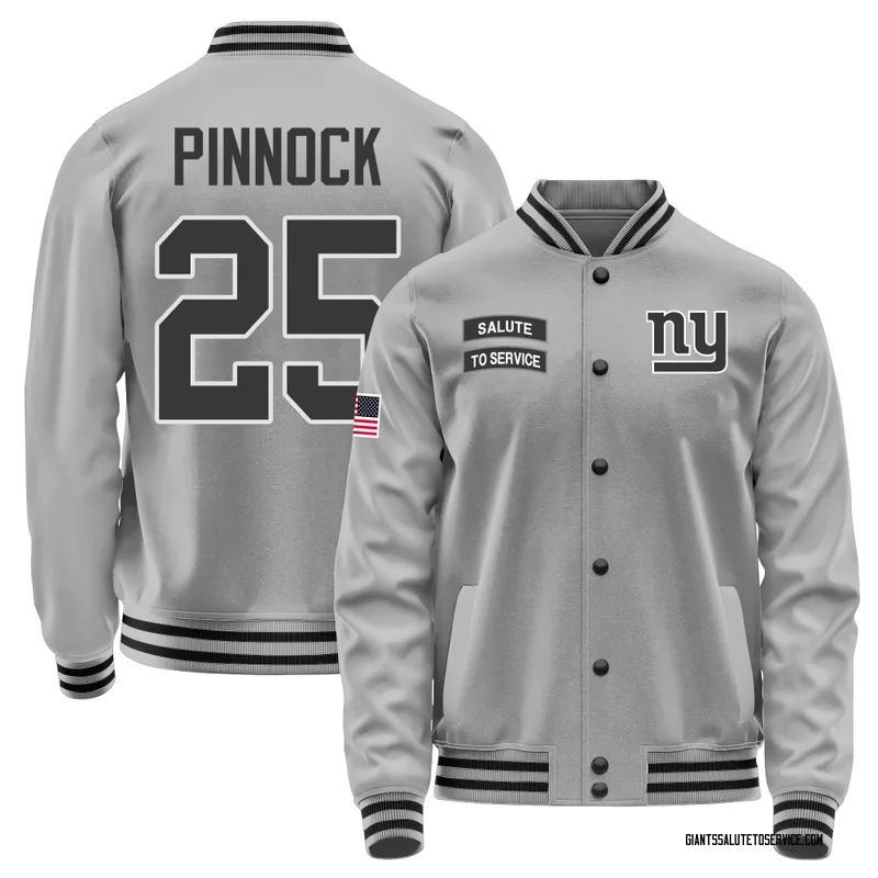 Youth Jason Pinnock New York Giants Gray Salute to Service Performance Jacket
