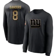 Youth Jason Sanders New York Giants Black 2020 Salute To Service Sideline Performance Long Sleeve T-Shirt