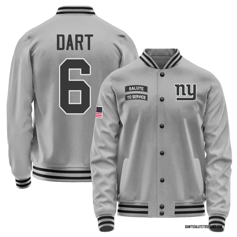 Youth Jaxson Dart New York Giants Gray Salute to Service Performance Jacket