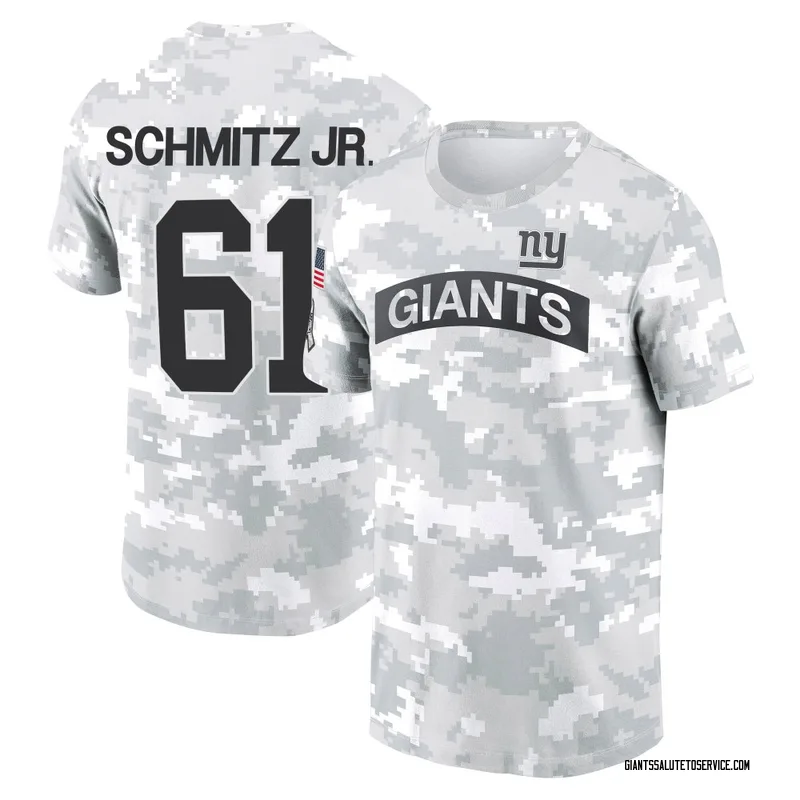 Youth John Michael Schmitz Jr. New York Giants Camo Arctic 2024 Salute to Service Performance T-Shirt