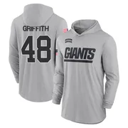 Youth Jonas Griffith New York Giants Gray 2024 Salute to Service Lightweight Performance Long Sleeve Hooded T-Shirt