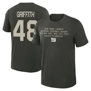 Youth Jonas Griffith New York Giants Green Dark/ 2025 Salute to Service Sideline Slub T-Shirt