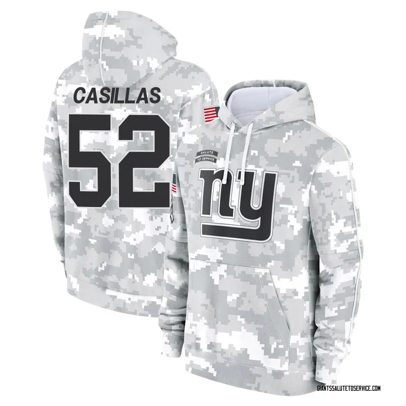 Youth Jonathan Casillas New York Giants Camo Arctic 2024 Salute to Service Club Fleece Pullover Hoodie