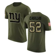 Youth Jonathan Casillas New York Giants Legend Olive Salute to Service T-Shirt