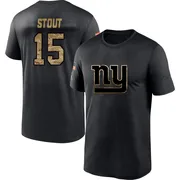 Youth Jordan Stout New York Giants Black 2020 Salute To Service Performance T-Shirt