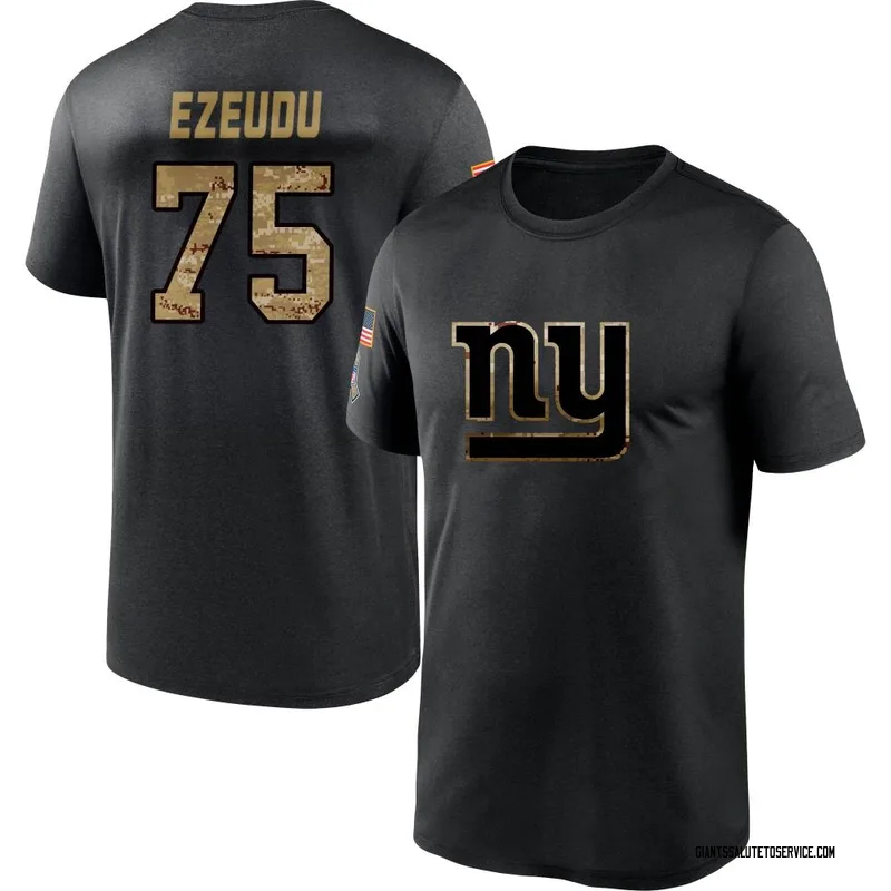 Youth Joshua Ezeudu New York Giants Black 2020 Salute To Service Performance T-Shirt