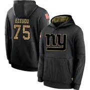 Youth Joshua Ezeudu New York Giants Black 2020 Salute to Service Sideline Performance Pullover Hoodie