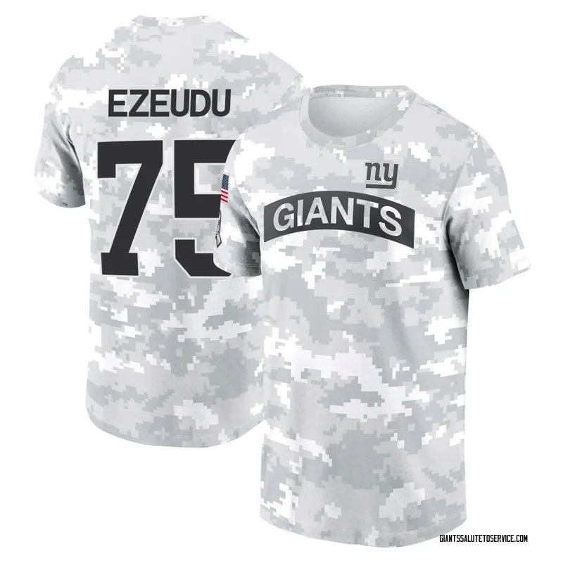 Youth Joshua Ezeudu New York Giants Camo Arctic 2024 Salute to Service Performance T-Shirt