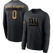 Youth JuJu Smith-Schuster New York Giants Black 2020 Salute To Service Sideline Performance Long Sleeve T-Shirt