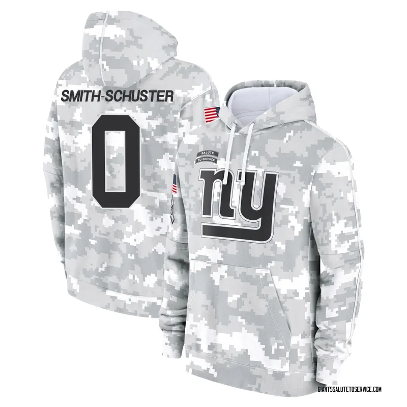 Youth JuJu Smith-Schuster New York Giants Camo Arctic 2024 Salute to Service Club Fleece Pullover Hoodie