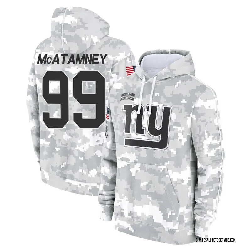 Youth Jude McAtamney New York Giants Camo Arctic 2024 Salute to Service Club Fleece Pullover Hoodie