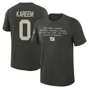 Youth Khalid Kareem New York Giants Green Dark/ 2025 Salute to Service Sideline Slub T-Shirt