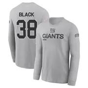 Youth Korie Black New York Giants Gray 2024 Salute to Service Long Sleeve T-Shirt