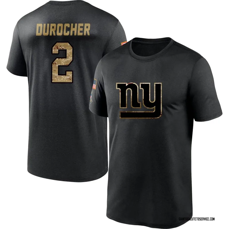 Youth Leo Durocher New York Giants Black 2020 Salute To Service Performance T-Shirt