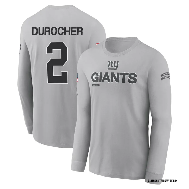 Youth Leo Durocher New York Giants Gray 2024 Salute to Service Long Sleeve T-Shirt