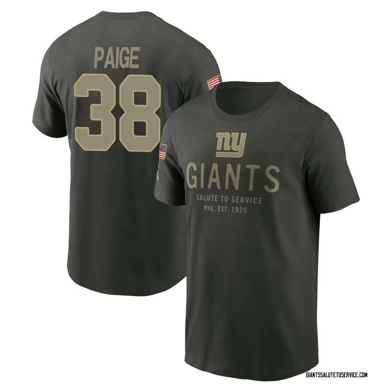 Youth Makari Paige New York Giants Green Forest/ 2025 Salute to Service Sideline Primary Edge T-Shirt