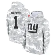 Youth Malik Nabers New York Giants Camo Arctic 2024 Salute to Service Club Fleece Pullover Hoodie