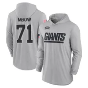 Youth Marcus Mbow New York Giants Gray 2024 Salute to Service Lightweight Performance Long Sleeve Hooded T-Shirt