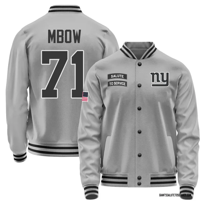 Youth Marcus Mbow New York Giants Gray Salute to Service Performance Jacket