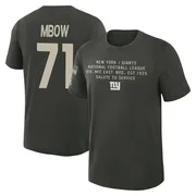 Youth Marcus Mbow New York Giants Green Dark/ 2025 Salute to Service Sideline Slub T-Shirt