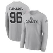 Youth Marlon Tuipulotu New York Giants Gray 2024 Salute to Service Long Sleeve T-Shirt