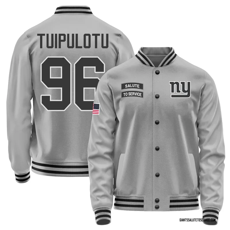 Youth Marlon Tuipulotu New York Giants Gray Salute to Service Performance Jacket