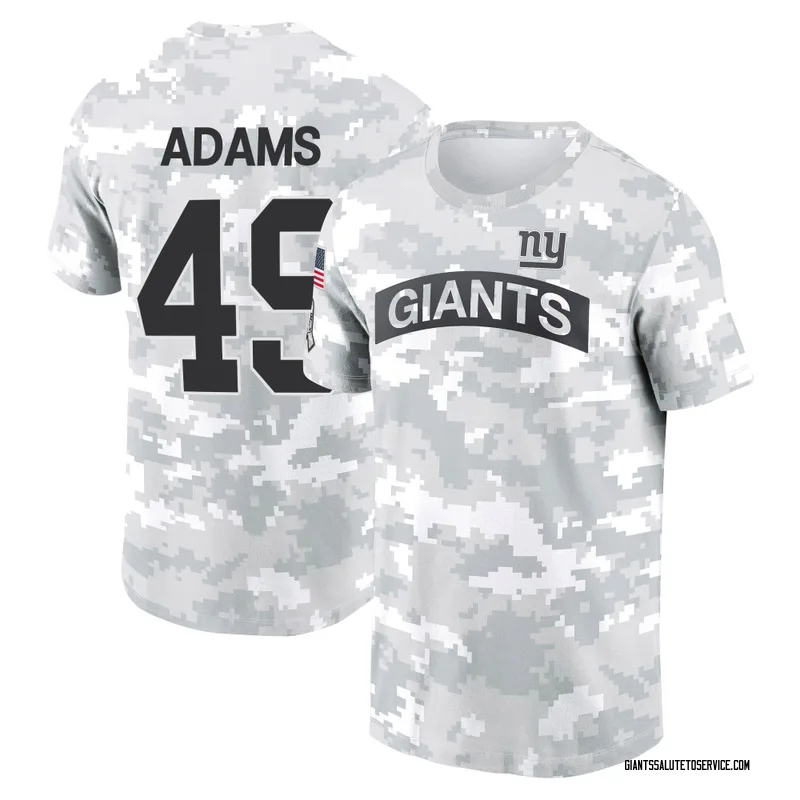 Youth Matthew Adams New York Giants Camo Arctic 2024 Salute to Service Performance T-Shirt