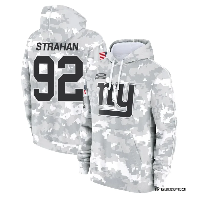 Youth Michael Strahan New York Giants Camo Arctic 2024 Salute to Service Club Fleece Pullover Hoodie