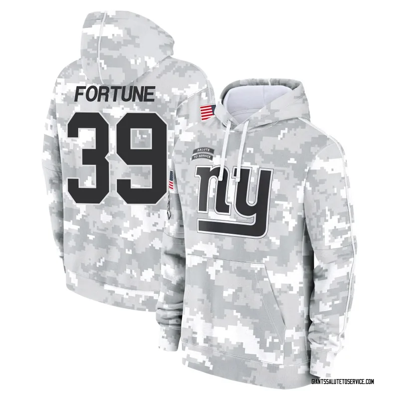 Youth O'Donnell Fortune New York Giants Camo Arctic 2024 Salute to Service Club Fleece Pullover Hoodie