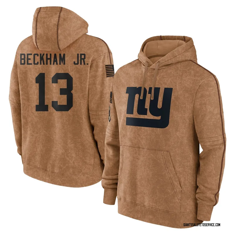 Youth Odell Beckham Jr. New York Giants Brown 2023 Salute To Service Club Pullover Hoodie