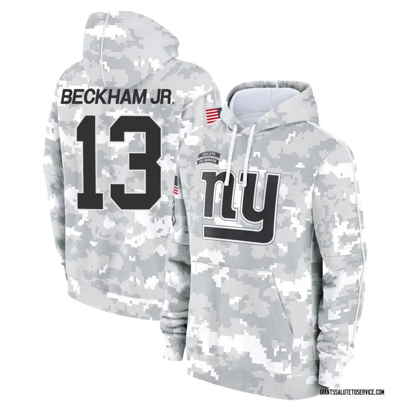 Youth Odell Beckham Jr. New York Giants Camo Arctic 2024 Salute to Service Club Fleece Pullover Hoodie