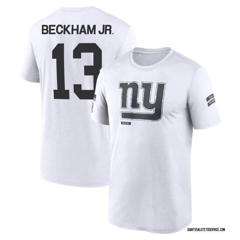 Youth Odell Beckham Jr. New York Giants Legend White 2024 Salute to Service Performance T-Shirt