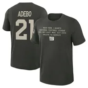 Youth Paulson Adebo New York Giants Green Dark/ 2025 Salute to Service Sideline Slub T-Shirt