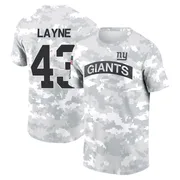 Youth Raheem Layne New York Giants Camo Arctic 2024 Salute to Service Performance T-Shirt
